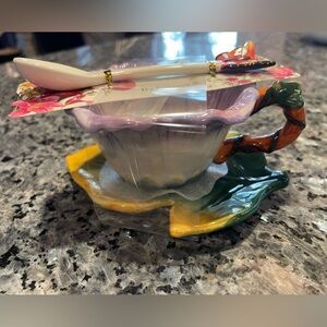 Botanical Collection by Corner Ruby Flower Tea Cup Set NEW